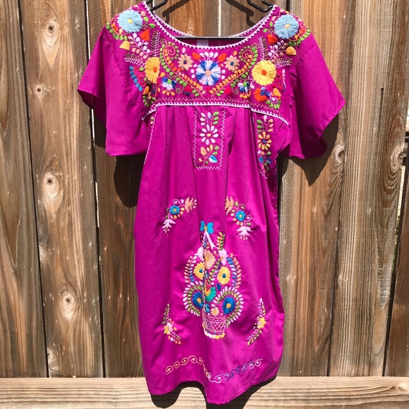 DelMex Dresses & Skirts - Handmade Mexican Style Embroidered Shift Dress